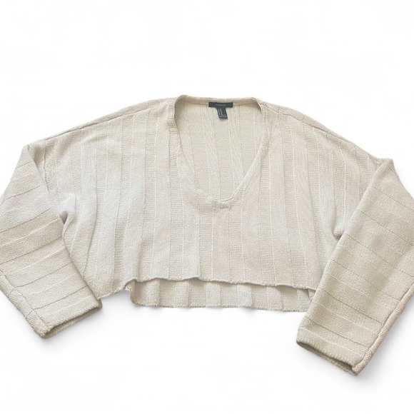 Forever 21 High-Low Ribbed Crop Sweater - Picture 3 of 6